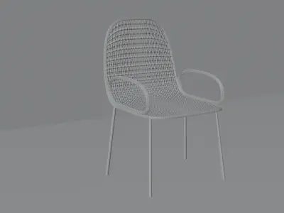 3D modern chair Free low-poly 3D model