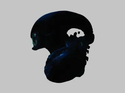 ALien Xenomorph Head Bust Low-poly 3D model purchase