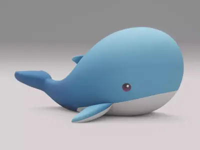 Plush Whale 3D model