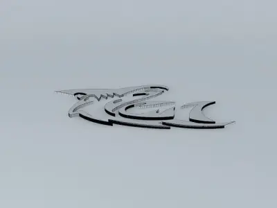 Tribal Shark 3D Symbol Free 3D model