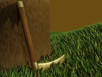 Simple Fantasy Sickle Low-poly 3D model