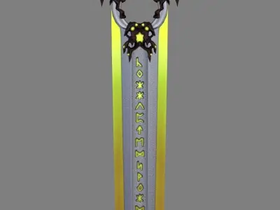 Corrupted Greatsword Low-poly 3D model