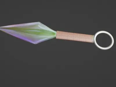 knife glass arrowhead Free low-poly 3D model