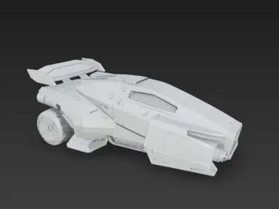 3D Printable Sci Fi Themed Decorative Vehicle Model 3D print model