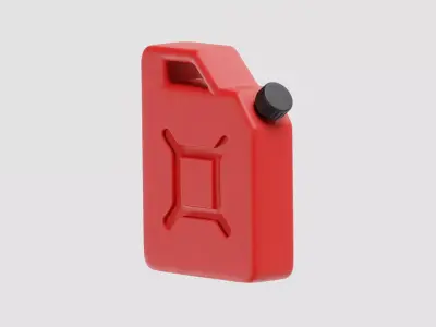 Gallon Jerry Gas Fuel Can container Low-poly 3D model