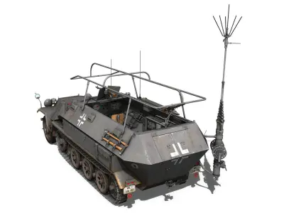 SD KFZ 251 3 IV Ausf A - Radio and Command Vehilce 3D model