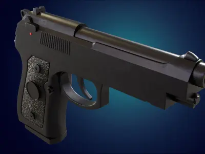 Beretta M9 Pistol 3D model