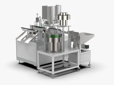 Automatic Toilet Cover Sleeve Button Assembly Machine 3D model