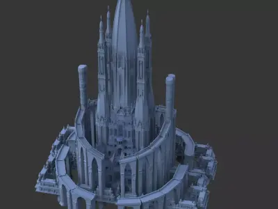 CHATEAU Fortress fantasy castle grand 3D model