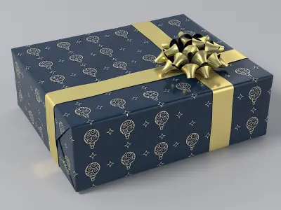 Realistic Christmas Present 08 3D model