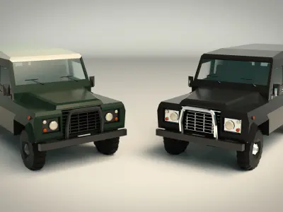 Low Poly SUV 02 Low-poly 3D model