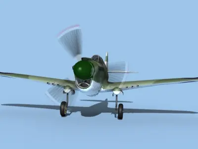 Curtiss P-40N Tomahawk New Zealand 3D model