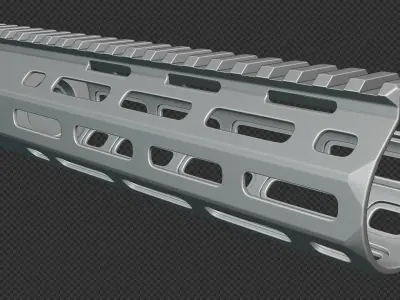 AR-15 KAC URX4 85Inch M-LOK Handguard Low-poly 3D model