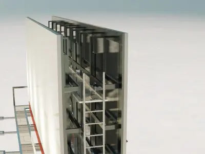 low Poly Billboard in snow Low-poly 3D model