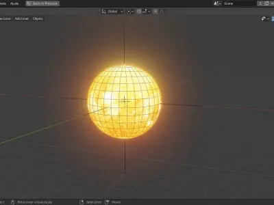Sun Central Star Estrela Central Low-poly 3D model