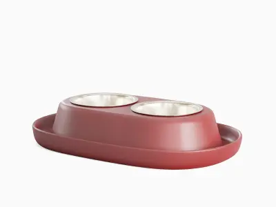 Plastic Pet Bowl 03 3D model