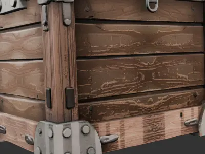 Military Ammo Crate with Locking Clips Low-poly 3D model