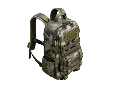 Military Tactical Backpack Combat Gear Bag 07 3D model