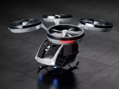 Passenger quadcopter concept 3D model