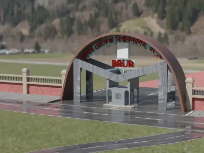 architecture gate design gate Free 3D model