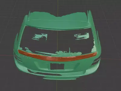 W204 wagon spoiler 3D model