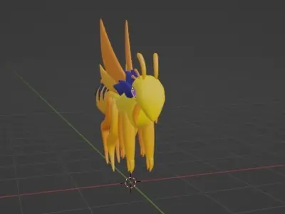 honey pot bee creature Low-poly 3D model
