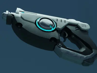 Tracer Gun Concept 3D model