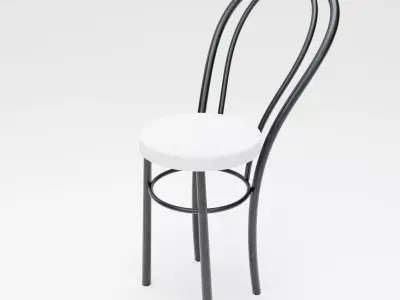 Classic Metal Bistro ChairGame Ready 3D Model Free low-poly 3D model