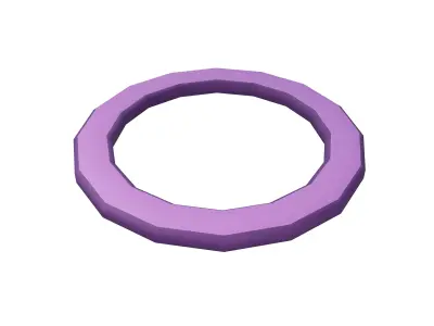 Hollow Circle v1 002 Low-poly 3D model