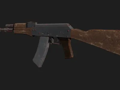AK74 Low Poly Models Free low-poly 3D model