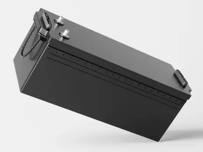 Car Battery or Lead Acid Battery or Solar Battery Low-poly 3D model