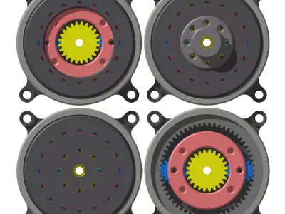 Split planetary reducer Free 3D print model