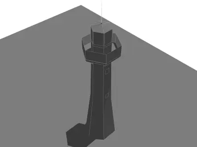 Point Cleveland Lighthouse Low poly 3D model