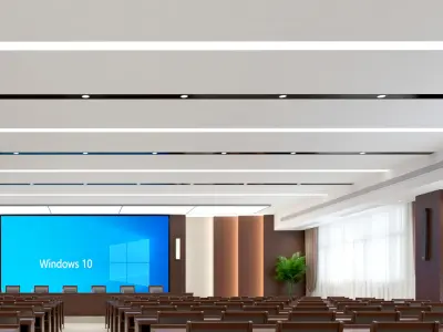 Office Interior with Conference Room 3D model