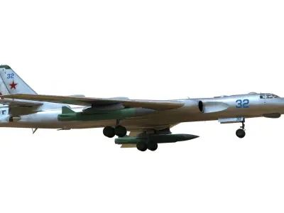 Tu-16 Badger Xian H-6A 3D model