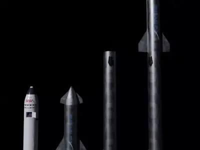 Starship Superheavy Model 3D model