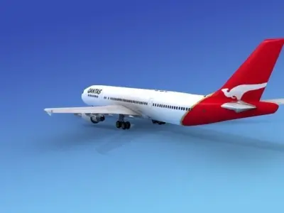 Airbus A300 Qantas 3D model