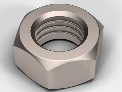 Hex Nut Low-poly 3D model