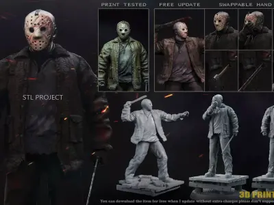 Jason friday person action figure 3D print model