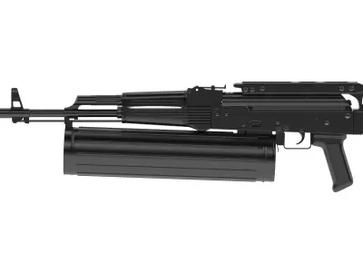 AK-74 PP-19 Mag Assault Rifle 3D model