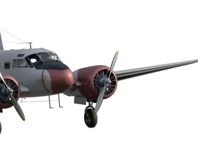 Piston engined aircraft 3D model