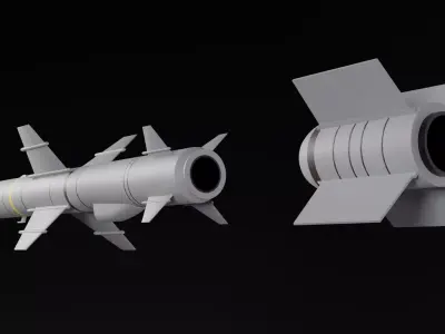 ATMACA Anti-Ship Missile Game Ready Low-poly 3D model