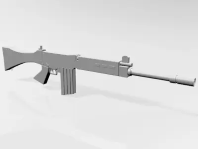 FN FAL Rifle 01 3D model