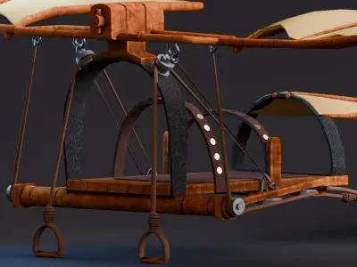 Da Vinci Inventions - Ornihopters Low-poly 3D model