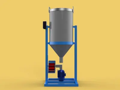 DUAL DIRECTIONAL FISH FEEDER CENTRIFUGAL SPREADER ROTARY 3D model