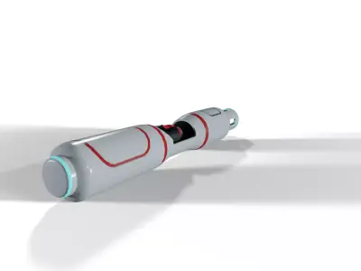 Sci-Fi Medical Injector Syringe Low-poly 3D model