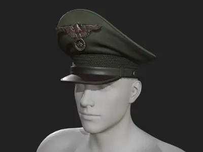 Hat german officer military combat helmet  Low-poly 3D model