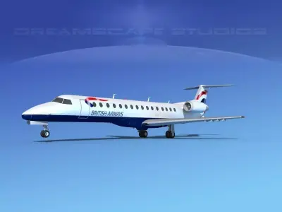 Embraer ERJ-140 British Airways 3D model