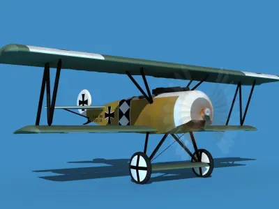 Fokker D-VI V16 3D model