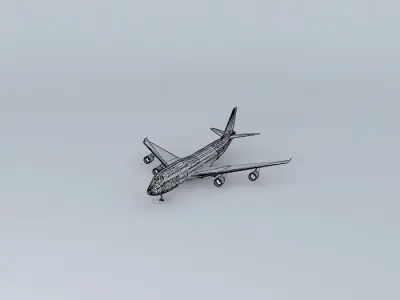 Airplane in Guarulhos Airport 3D model